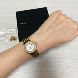 Marc Jacobs Blade White Dial Gold Steel Strap Watch for Women - MBM3075 Buy Now By Marc Jacobs