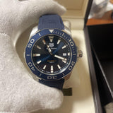 Tag Heuer Aquaracer 41mm Blue Dial Blue Rubber Strap Watch for Men - WAY111C.FT6155