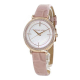 Michael Kors Cinthia Mother of Pearl Dial Pink Leather Strap Watch for Women - MK2663 Buy Now By Michael Kors