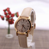 Burberry The City Gold Dial Beige Leather Strap Watch for Women - BU9210 Buy Now By Burberry