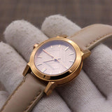 Burberry The City Gold Dial Beige Leather Strap Watch for Women - BU9210 Buy Now By Burberry