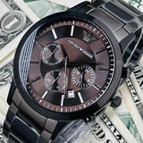 Emporio Armani Classic Chronograph Grey Dial Grey Steel Strap Watch For Men - AR2454 Buy Now By Emporio Armani