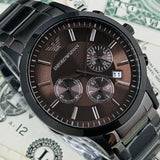 Emporio Armani Classic Chronograph Grey Dial Grey Steel Strap Watch For Men - AR2454 Buy Now By Emporio Armani