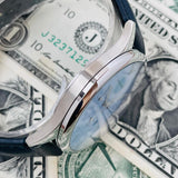 Emporio Armani Chronograph Blue Dial Blue Leather Strap Watch For Men - AR1889 Buy Now By Emporio Armani