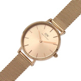 Daniel Wellington Petite Rose Gold Dial Rose Gold Mesh Bracelet Watch For Women - DW00100470 Buy Now By Daniel Wellington