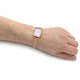 Daniel Wellington Quadro Pressed Melrose Pink Dial Pink Mesh Bracelet Watch For Women - DW00100510 Buy Now By Daniel Wellington