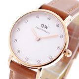 Daniel Wellington Classy St Mawes White Dial Brown Leather Strap Watch For Women - DW00100059 Buy Now By Daniel Wellington