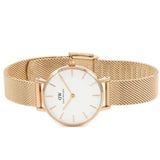 Daniel Wellington Classic Petite White Dial Rose Gold Mesh Bracelet Watch For Women - DW00100219 Buy Now By Daniel Wellington