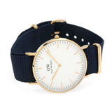 Daniel Wellington Classic Bayswater White Dial Navy Blue NATO Strap Watch For Women - DW00100279 Buy Now By Daniel Wellington