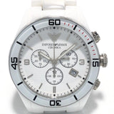 Emporio Armani Ceramic Chronograph White Dial White Ceramic Strap Watch For Men - AR1424 Buy Now By Emporio Armani