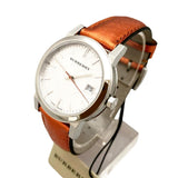 Burberry The City Silver Dial Orange Leather Strap Watch for Women - BU9121 Buy Now By Burberry