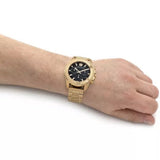 Versace Greca Action Chronograph Black Dial Gold Steel Strap Watch For Men - VE3J00622 Buy Now By Versace