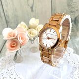 Burberry The City White Dial Rose Gold Steel Strap Watch for Women - BU9204 Buy Now By Burberry