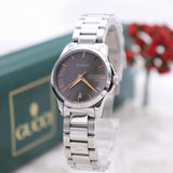 Gucci G Timeless Brown Dial Silver Steel Strap Watch For Women - YA126529 Buy Now By Gucci