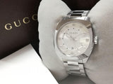 Gucci GG2570 Silver Dial Silver Steel Strap Watch For Men - YA142308 Buy Now By Gucci