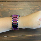 Guess Sparkler Silver Dial Purple Steel Strap Watch For Women - GW0111L5 Buy Now By Guess