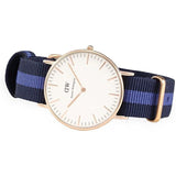 Daniel Wellington Classic Swansea White Dial Two Tone Nylon Strap Watch For Women - 0504DW Buy Now By Daniel Wellington
