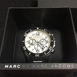 Marc Jacobs Rock Chronograph White Dial Silver Steel Strap Watch for Men - MBM5027 Buy Now By Marc Jacobs