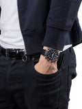 Gucci G Timeless Chronograph Black Dial Black Leather Strap Watch For Men - YA126244 Buy Now By Gucci