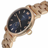 Marc Jacobs Baker Navy Blue Dial Rose Gold Steel Strap Watch for Women - MBM3332 Buy Now By Marc Jacobs