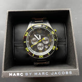 Marc Jacobs Rock Chronograph Black Dial Black Steel Strap Watch for Men - MBM5026 Buy Now By Marc Jacobs