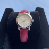 Burberry The City Gold Dial Red Leather Strap Watch for Women - BU9140 Buy Now By Burberry