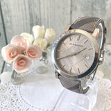 Burberry The City Beige Dial Chequered Brown Leather Strap Watch for Women - BU9029 Buy Now By Burberry