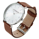 Coach Charles Silver Dial Brown Leather Strap Watch for Men - 14602152 Buy Now By Coach