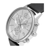 Calvin Klein Post Minimal White Dial Black Leather Strap Watch for Men - K7627120 Buy Now By Calvin Klein