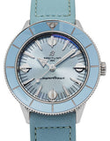 Breitling Superocean Heritage '57 Pastel Paradise Blue Dial Blue Leather Strap Watch for Women - A10340161C1X1 Buy Now By Breitling