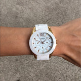 Fossil Ceramic Multifunction White Dial White Steel Strap Watch for Women - CE1006 Buy Now By Fossil