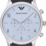 Emporio Armani Chronograph Blue Dial Blue Leather Strap Watch For Men - AR1889 Buy Now By Emporio Armani