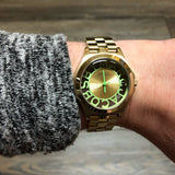 Marc Jacobs Henry Gold Dial Gold Steel Strap Watch for Women - MBM3295 Buy Now By Marc Jacobs