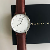 Daniel Wellington Classy St Mawes White Dial Brown Leather Strap Watch For Women - DW00100079 Buy Now By Daniel Wellington