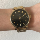 Marc Jacobs Baker Black Dial Gold Steel Strap Watch for Women - MBM3355 Buy Now By Marc Jacobs
