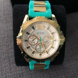 Guess Intrepid 2 Silver Dial Two Tone Rubber Strap Watch For Women - W0325L4 Buy Now By Guess