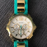 Guess Intrepid 2 Silver Dial Two Tone Rubber Strap Watch For Women - W0325L4 Buy Now By Guess