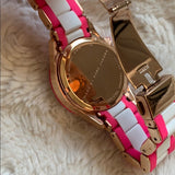 Marc Jacobs Rock Chronograph White Dial Two Tone Silicone Strap Watch for Women - MBM2593 Buy Now By Marc Jacobs