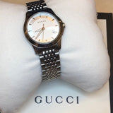 Gucci G Timeless Silver Dial Silver Steel Strap Watch For Men - YA126401 Buy Now By Gucci