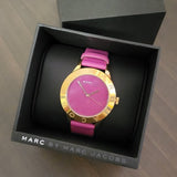 Marc Jacobs Purple Dial Purple Leather Strap Watch for Women - MBM1209 Buy Now By Marc Jacobs