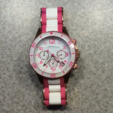 Marc Jacobs Rock Chronograph White Dial Two Tone Silicone Strap Watch for Women - MBM2593 Buy Now By Marc Jacobs