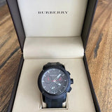 Burberry The Endurance Chronograph Black Dial Black Rubber Strap Watch For Men - BU9802 Buy Now By Burberry