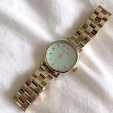 Marc Jacobs Baker Mint Green Dial Gold Steel Strap Watch for Women - MBM3284 Buy Now By Marc Jacobs