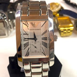 Emporio Armani Classic White Dial Silver Steel Strap Watch For Men - AR0145 Buy Now By Emporio Armani