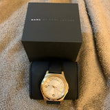 Marc Jacobs Baby Dave Gold Dial Black Leather Strap Watch for Women - MBM1264 Buy Now By Marc Jacobs