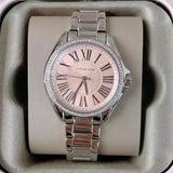 Michael Kors Kacie Three Hand Pink Dial Silver Steel Strap Watch for Women - MK6929 Buy Now By Michael Kors