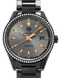 Tag Heuer Carrera Quartz Diamonds Black Dial Black Steel Strap Watch for Women - WAR1115.BA0602 Buy Now By Tag Heuer