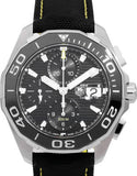 Tag Heuer Aquaracer Automatic Chronograph Black Dial Black Nylon Strap Watch for Men - CAY211A.FC6361 Buy Now By Tag Heuer