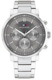 Tommy Hilfiger Tyson Chronograph Grey Dial Silver Steel Strap Watch For Men - 1710604 Buy Now By Tommy Hilfiger