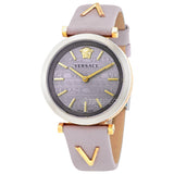 Versace V-Twist Quartz Purple Dial Purple Leather Strap Watch for Women - VELS00219 Buy Now By Versace